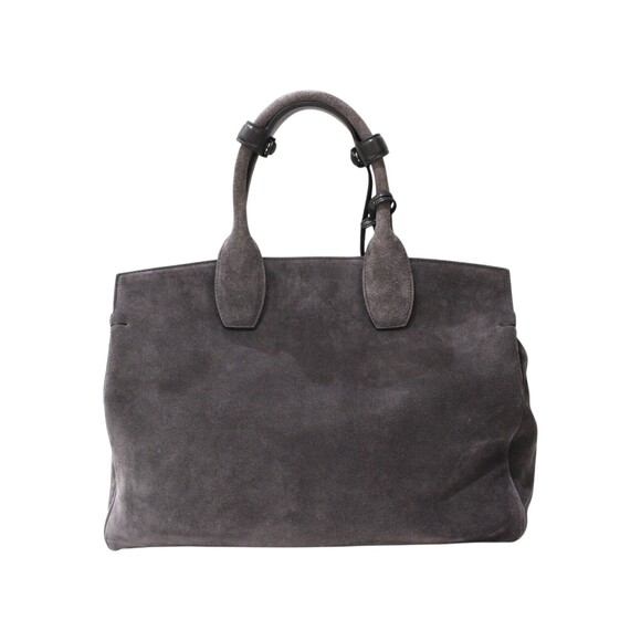 Salvatore Ferragamo Handbags - Salvatore Ferragamo Gancini shoulder strap suede Bag Studio gray